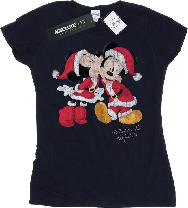Immagine prodotto Disney Mickey And Minnie Christmas Kiss Maglietta Donna (M)