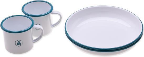 Actual product image Laguiole Pic Nic Set 2 Plates/2 Mugs Enamel (4 Piece)