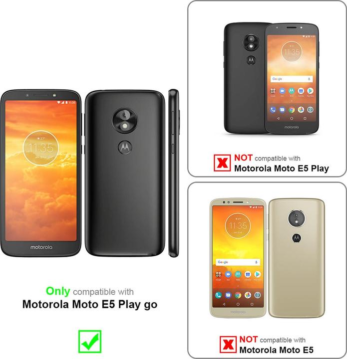 Actual product image Cadorabo TPU Liquid Silicone Case Cover (Motorola Moto E5 Play Go)