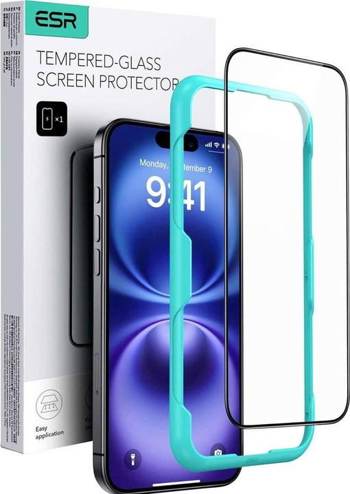 Image du produit ESR Protection d'écran en verre trempé (1 pièce(s), Apple iPhone 16, Apple iPhone 15)