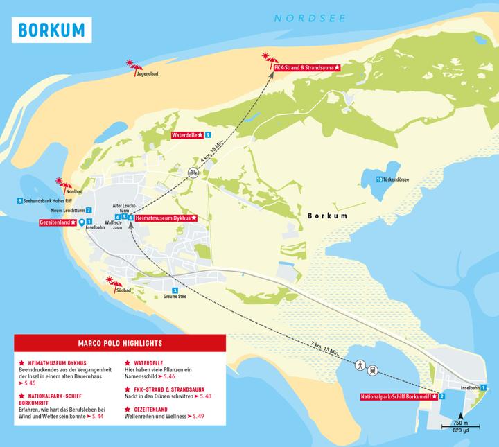Produktbild Reiseführer Ostfriesische Inseln, Baltrum, Borkum, Juist, Langeoog, Norderney (Deutsch, Volker Kühn, Klaus Bötig, 2023)