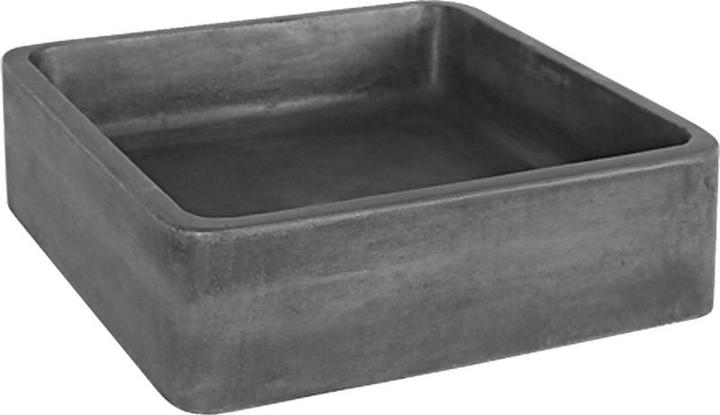 Differnz Marba - Wastafel beton donkergrijs - Vierkant - 40 x 40 x 12 cm (400 mm, 400 mm)