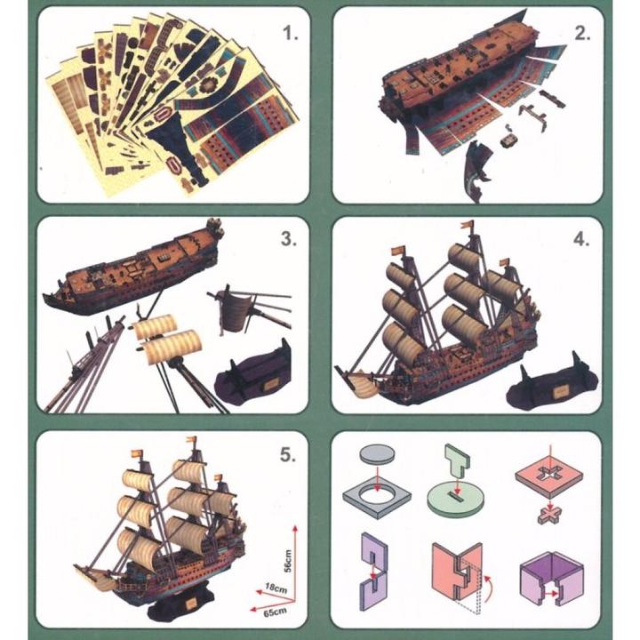 Produktbild Cubicfun 3D Puzzlespielsegelschiff der spanischen Armada (248 Teile)