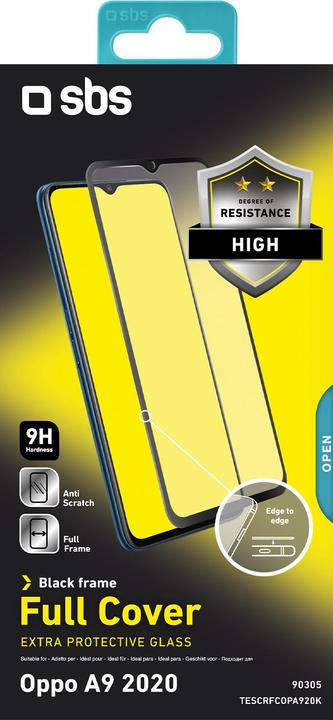 Produktbild SBS Glas Displayschutz Full Cover für Oppo A9 2020 (1 Stück, Oppo A9)