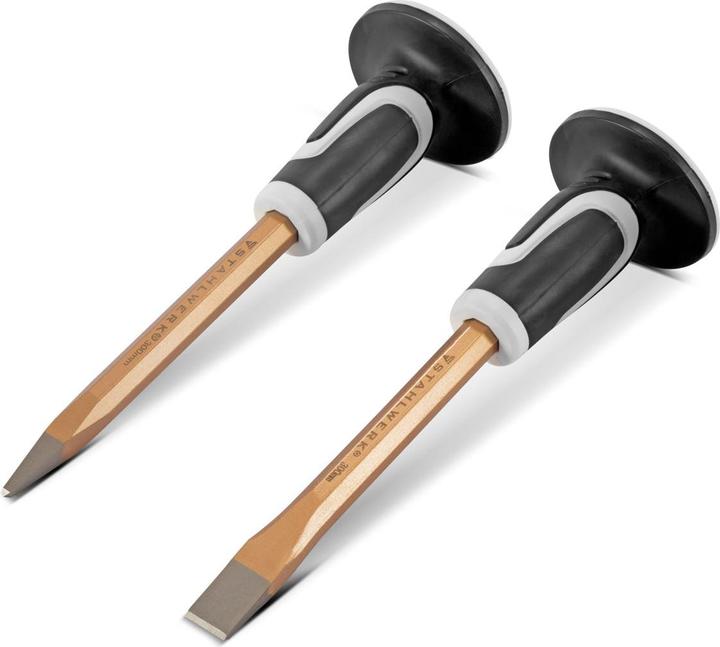 Actual product image Stahlwerk Flat chisel / pointed chisel set of 2 gold 300 mm hand chisel