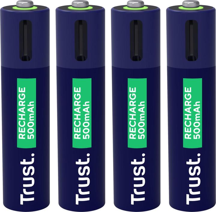 Trust Batterie Ricaricabili USB-C 4p (4 pz., AAA, 500 mAh)