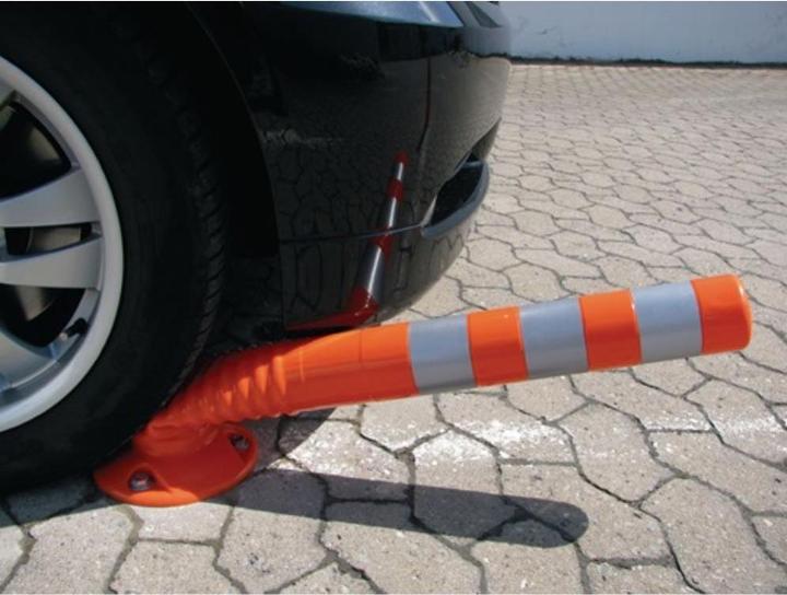 Immagine prodotto HP Autozubehör Palo di sbarramento in TPU arancione/bianco Ø 80 mm da avvitare con materiale di fissaggio Altezza