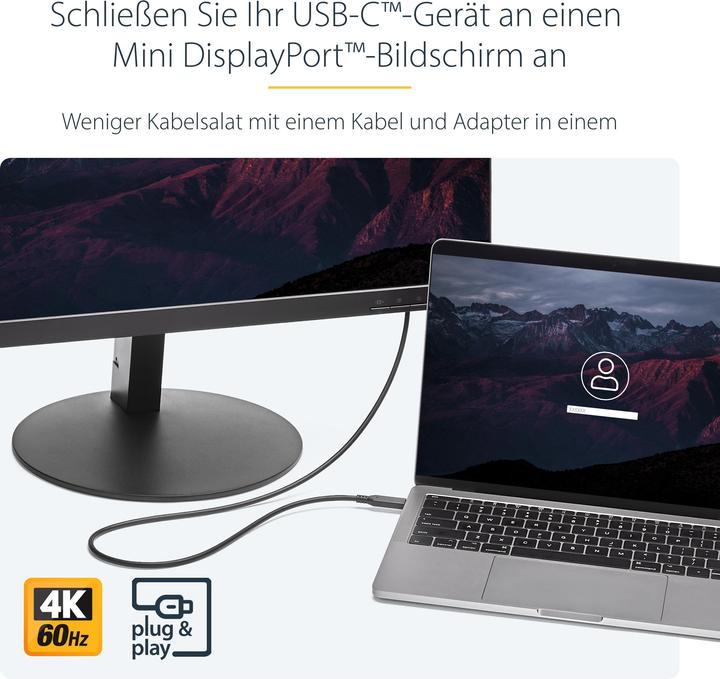 Actual product image StarTech USB Typ C — Mini DisplayPort (1.80 m, DisplayPort)