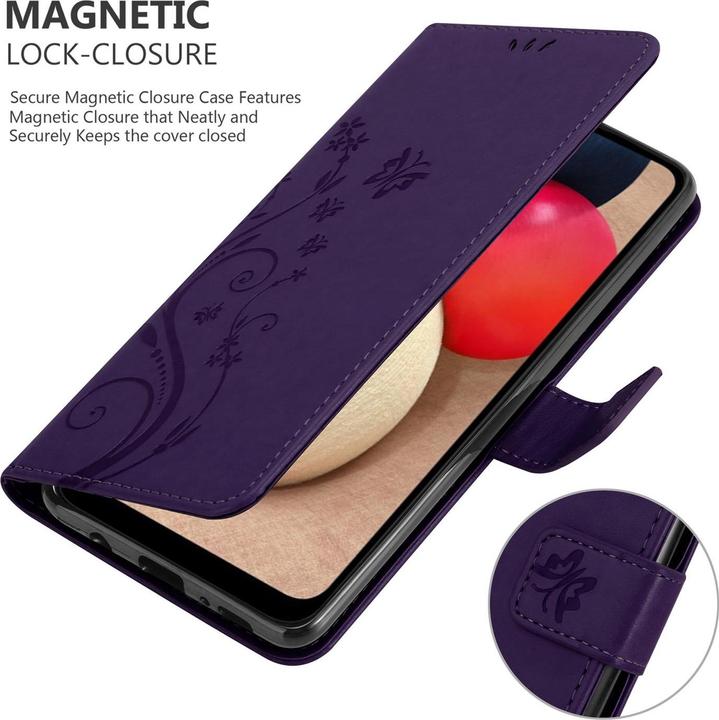 Actual product image Cadorabo Flower Book Cover (Samsung Galaxy A02s)