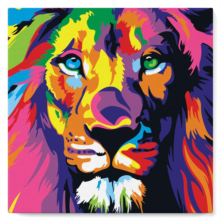 Figured'Art Malen nach Zahlen - Löwe Pop Art