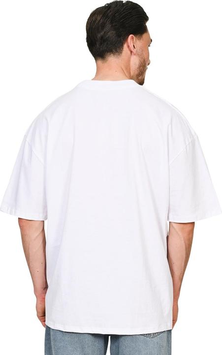 Actual product image Casual Classics Unisex Adult Combed Ringspun Cotton Extended Neckline Tall Oversized T-Shirt (S)