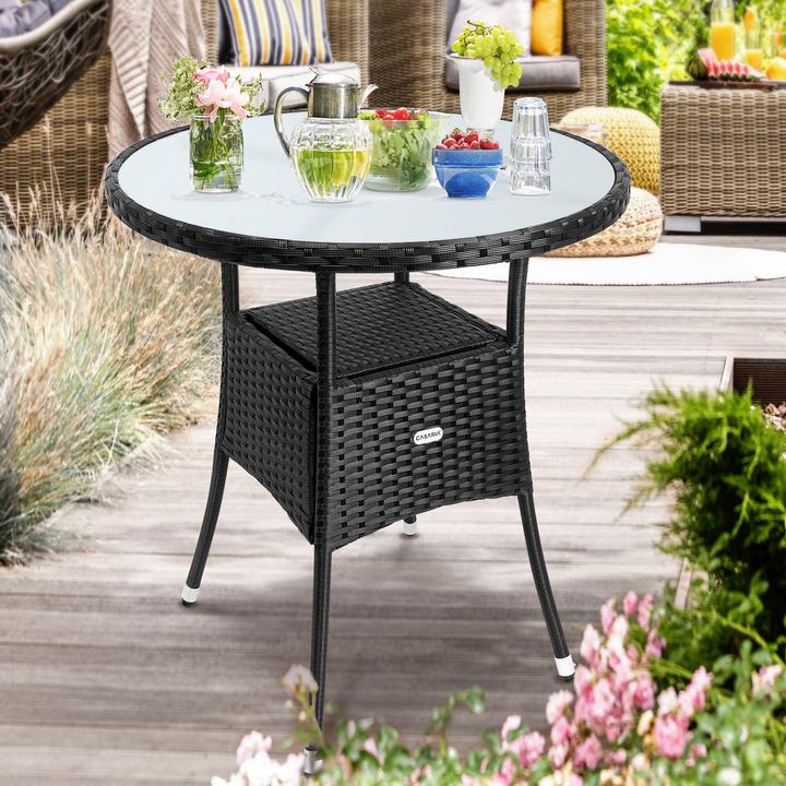 Immagine prodotto Casaria Set da balcone in polyrattan (60 cm)