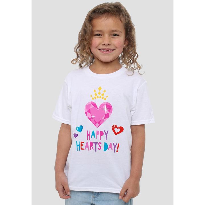 Actual product image Disney Princess Childrens/Kids Happy Hearts Day Valentine's Day T-Shirt (128)