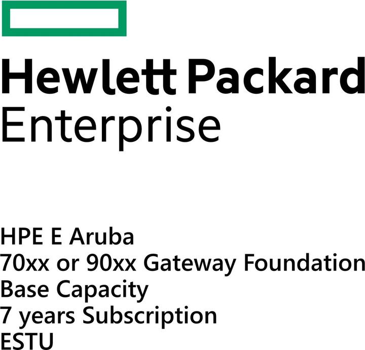 HPE E Aruba 70xx o 90xx Gateway Foundation Base Capacity 7yr Subscription E-STU (75 Dispositivi)