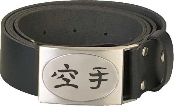 Produktbild Ju-Sports Gürtel echt Leder mit graviertem Kanji Karate