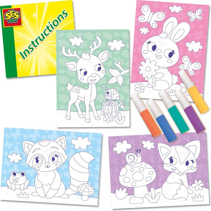 Actual product image Ses Creative Coloured sand art - Forest animals