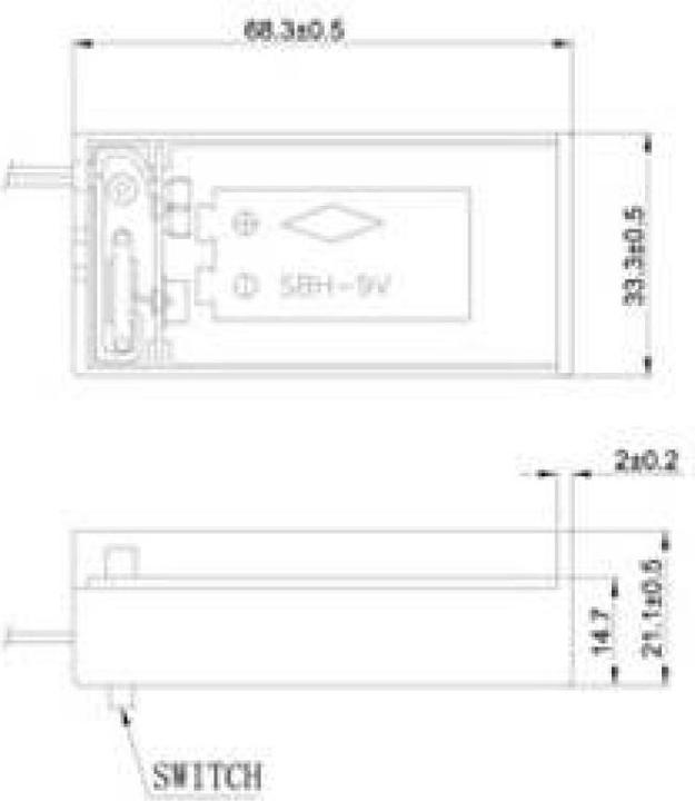 Actual product image Goobay 1x 9V block battery holder