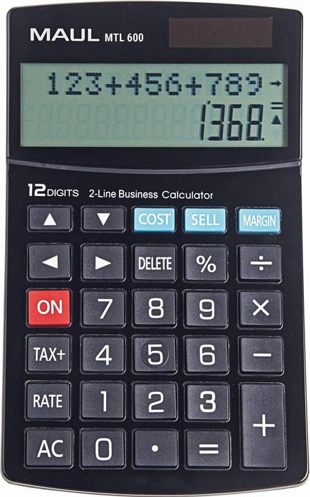 Produktbild Maul Taschenrechner MTL600 Schwarz (Solarzellen)