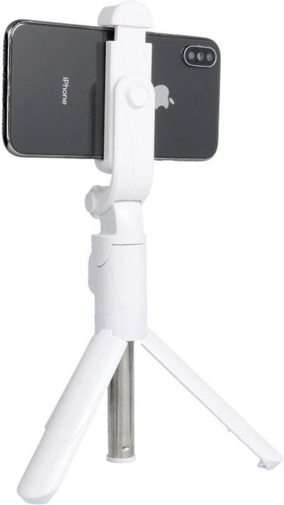 Actual product image Partner Telecom Stylus OEM Selfie stick with wireless remote control tripod SSTR-12 white