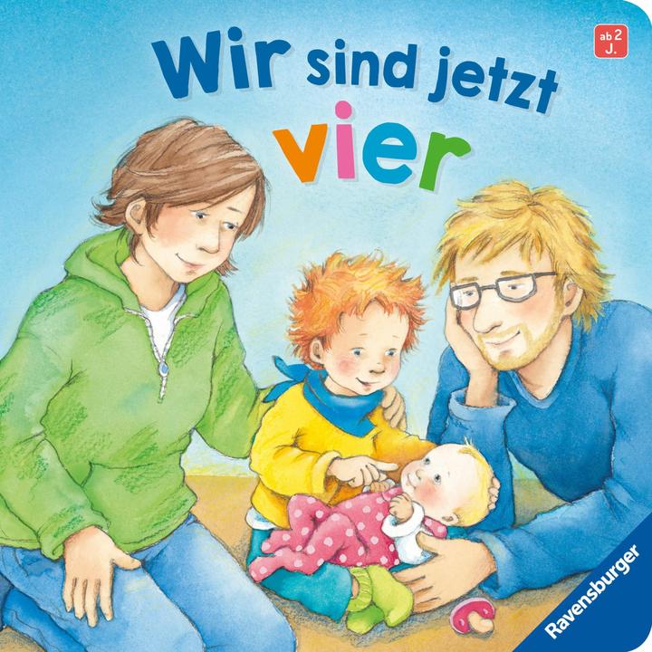 Actual product image Ravensburger We are four now: A sensitive read-aloud story about the new addition to the family (German)