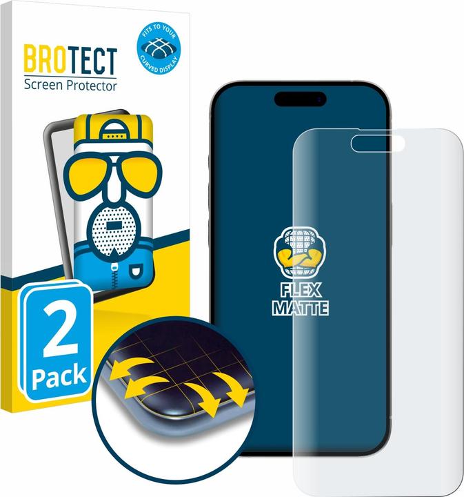 Image du produit BROTECT Full-Cover Protection Mat (2 pièce(s), Apple iPhone 15 Pro)