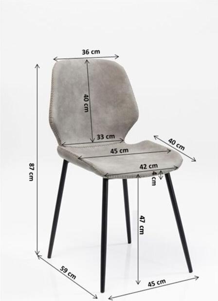 Immagine prodotto Kare Design Stuhl Honey Moon Grau