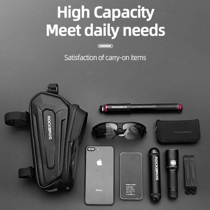 Image du produit Rockbros B68 Sacoche de vélo armée avec housse de téléphone 1.5l - noir (1.50 l, Sacoches)