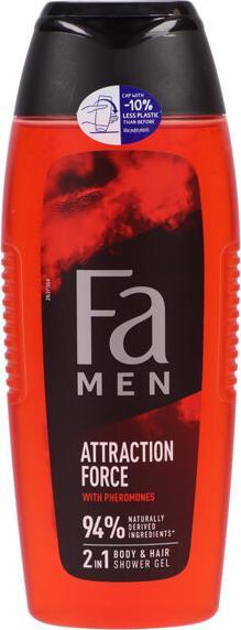 Produktbild Fa FA Men Attraction Force Shower Gel żel pod prysznic do mycia ciała i włosów dla mężczyzn Pheromone 4 (400 ml)