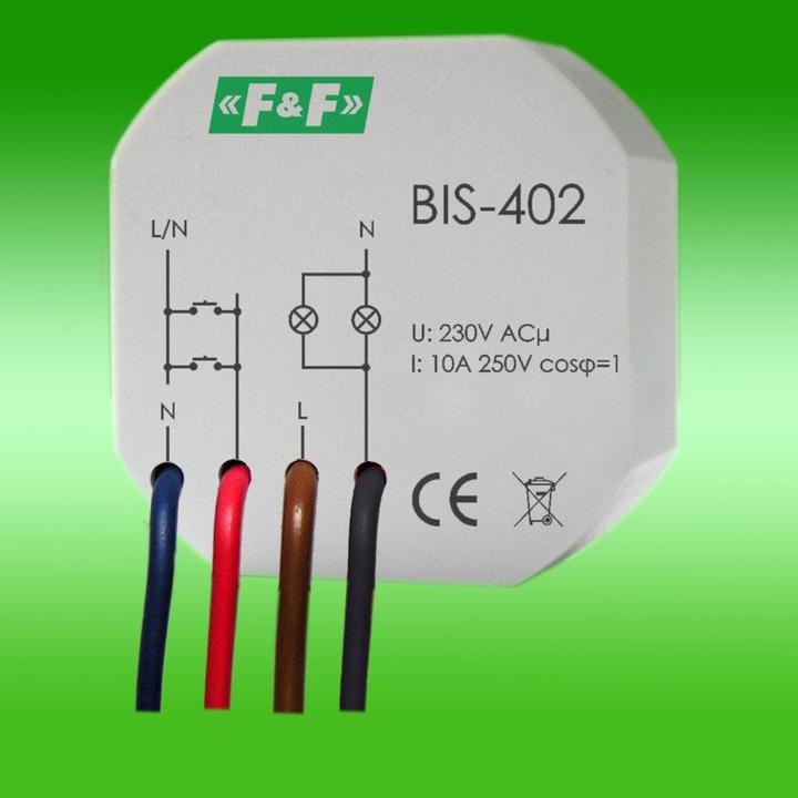 Immagine prodotto F&R Relè a impulsi 230V 16A, montaggio in scatola da incasso - BIS-402