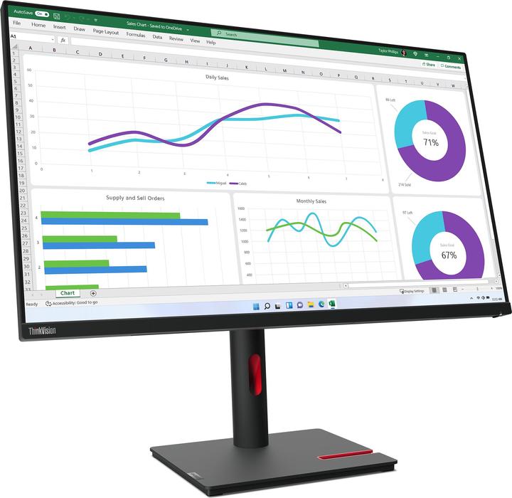 Produktbild Lenovo ThinkVision T32h-30 (2560 x 1440 Pixel, 31.50")