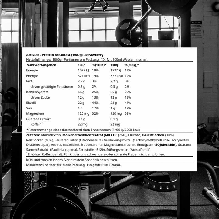 Actual product image Activelab Activlab Protein Breakfast Strawberry, 1000g (Strawberry, 1 pcs., 1000 g)