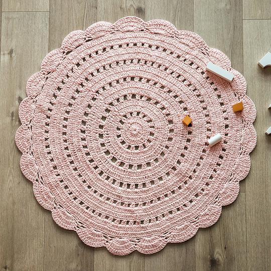Image du produit Nattiot Tapis au crochet Alma Nude (120 x 120 cm)