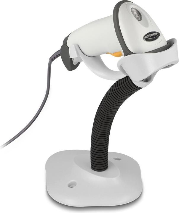 Actual product image Delock USB barcode scanner 1D with connection cable and holder (1D barcodes)
