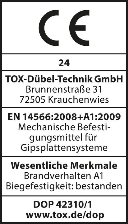 Nährwerte und Zutaten Tox DRY 3,5 x 45 BS (1000 magaz.) (1000 Schrauben pro Stück)