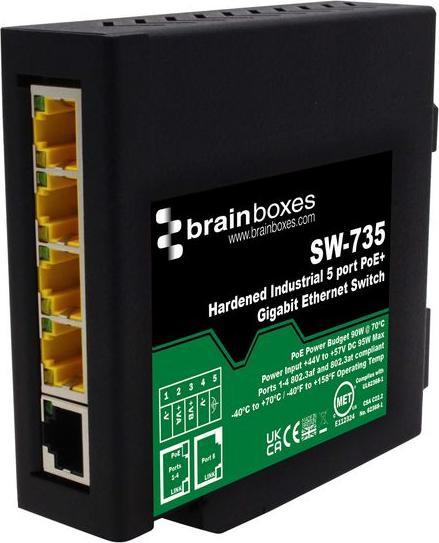 Image du produit Brainboxes Industriel durci 5 ports (5 Ports)