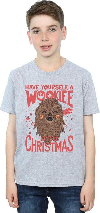 Actual product image Star Wars Boys Wookiee Little Christmas T-Shirt (116)