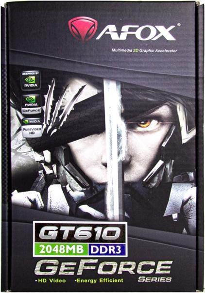 Actual product image AFOX Geforce GT610 2GB DDR3 64Bit DVI HDMI VGA LP Fan AF610-2048D3L7-V8 (2 GB)