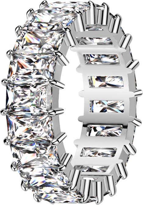 Immagine prodotto Star Piercing Anello argento rettangolare con cristalli argento (52, 925 Argento)