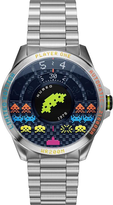 Actual product image Nubeo NB-6082-SI-22 Men's watch Quasar Automatic Limited 48mm 20ATM