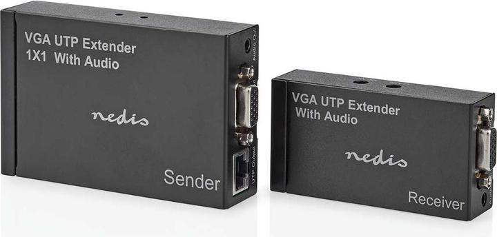Nedis VGA Extender VGA/Audio Entfernung bis zu: 300 m Cat5e / Cat6 1920x1200 Euro/Typ C (CEE 7/16) /