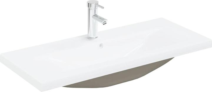 Actual product image VidaXL Bathroom furniture set of 2 black oak engineered wood, glass