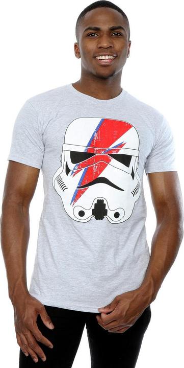 Actual product image Star Wars Mens Stormtrooper Glam Lightning Bolt T-Shirt (L)