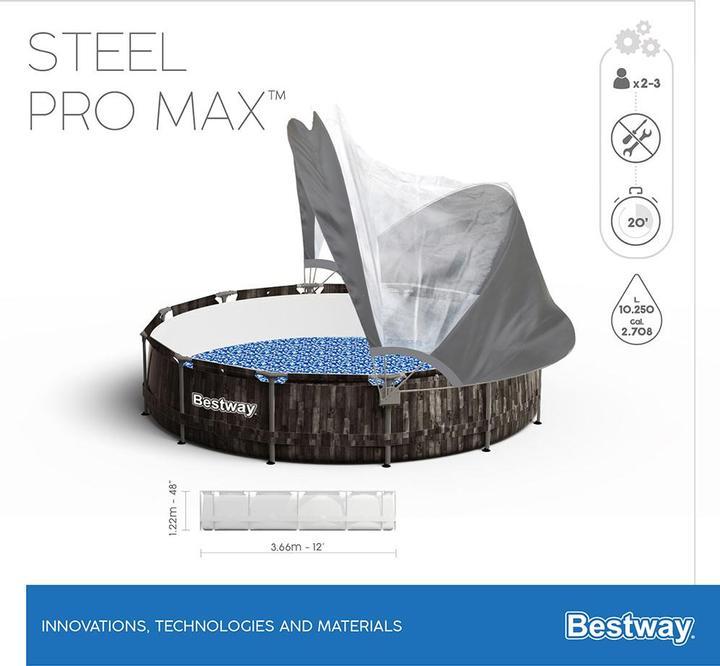 Immagine prodotto Bestway Set piscina Steel Pro Max (366 x 122 cm)