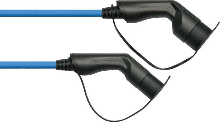 Immagine prodotto Kabelmeister Cavo di ricarica per auto elettriche modalità 3, da spina a presa di tipo 2, 16 A, 5 m, blu (Tipo 2, 11 kW, 16 A, 5 m)