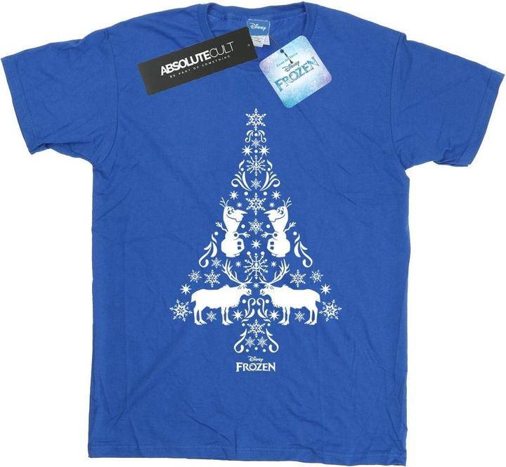 Actual product image Disney Womens/Ladies Frozen Christmas Tree Cotton Boyfriend T-Shirt (L)