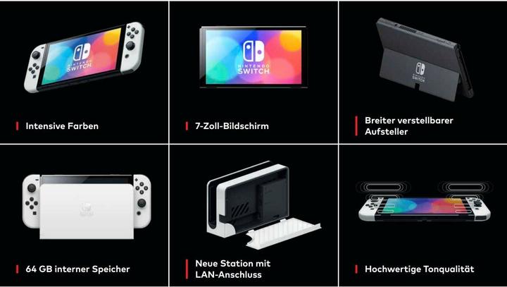 Produktbild Nintendo Switch OLED-Modell (weiss) – Mario Kart 8 Deluxe + Switch Online – Mitgliedschaft (12 Monat
