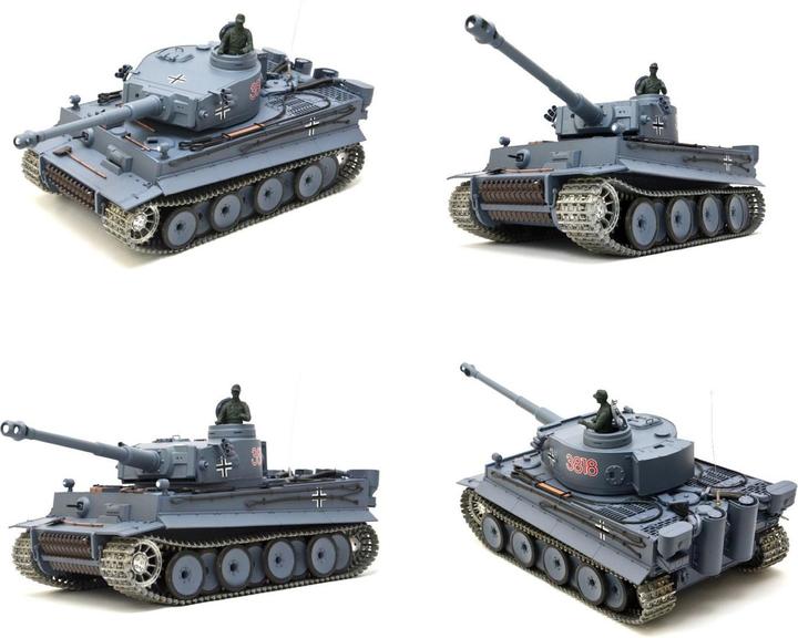 Actual product image Es-toys Heng Long, RC Tank German Tiger I Gray (RTR Ready-to-Run)
