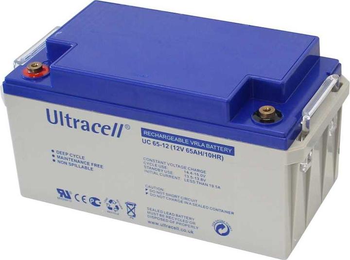Actual product image Ultracell UC65-12 12V 65Ah cycle-proof lead battery AGM lead gel battery (12 V, 65 Ah)