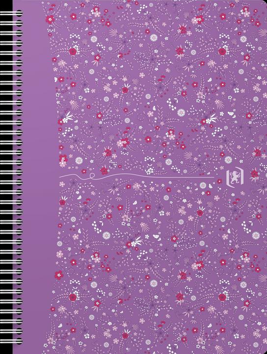 Actual product image Oxford FORME FLORAL - spiral book (B5, Checked, Hardcover)