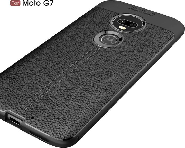 Actual product image Screenguard Motorola Moto G7 Plus Sleeve Leather Design TPU Cover (Motorola Moto G7 Plus)
